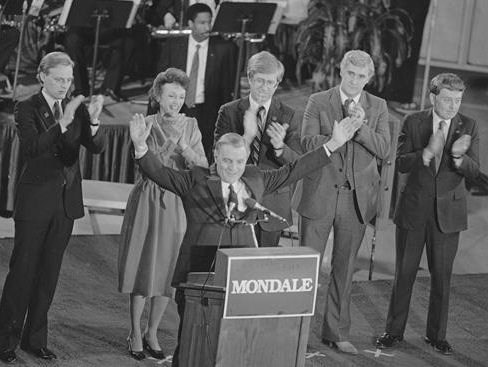 File:Walter Mondale accepting state primary victory in Des Moines, Iowa..jpg