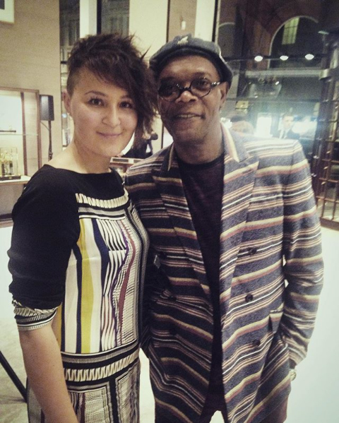 File:Viktorija Grigorjevaite with Samuel Jackson at Asprey charity event 2017.jpg