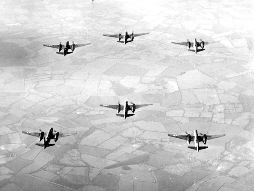File:A-20s in Bombing Formation.jpg