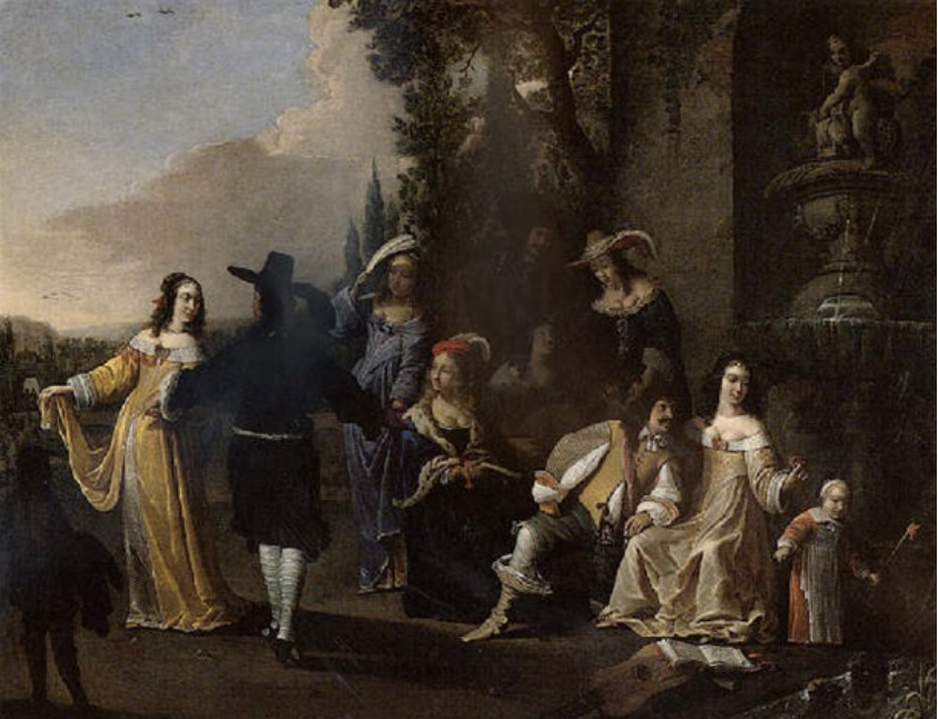 File:Frans Geffels - Figures playing music and dancing in a garden.jpg