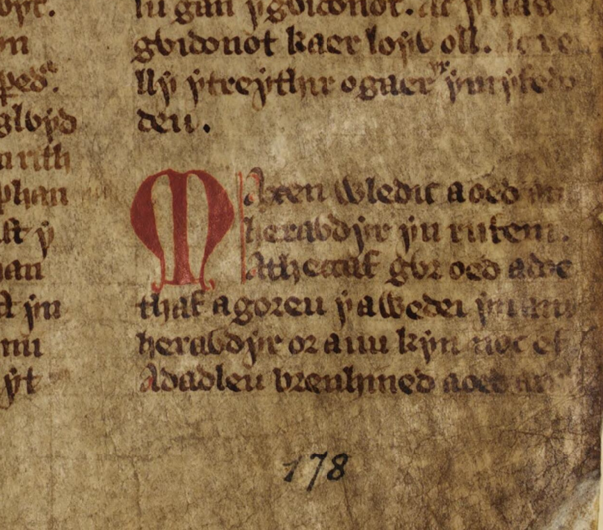 File:Llyfr Gwyn Rhydderch f. 45 r. Beginning of Macsen Wledig.png
