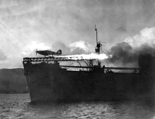 File:Hawker Hurricane launched from CAM ship c1941.jpg
