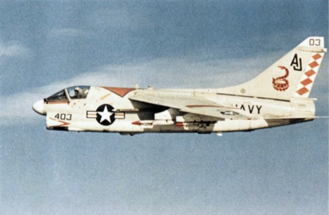 File:A-7C Corsair VA-86 in flight 1974.jpg