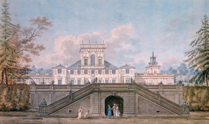 File:Zygmunt Vogel - Pałac w Wilanowie od strony parku (akw 1791).jpg