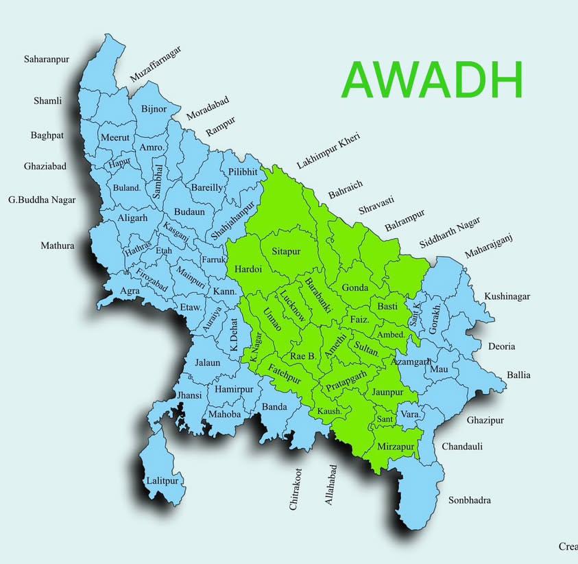 File:Awadhi regions of Uttar Pradesh.jpg