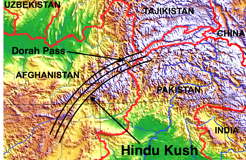 File:Approximate Hindu Kush range with Dorah Pass.png