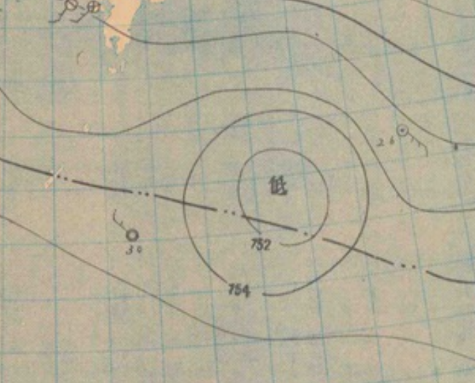 File:Tropical Storm Edna's Weather map on July 27, 1945.png