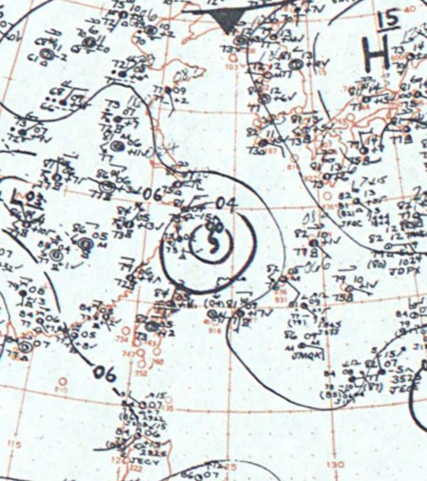 File:Typhoon Flossie surface analysis 27 July 1964.png