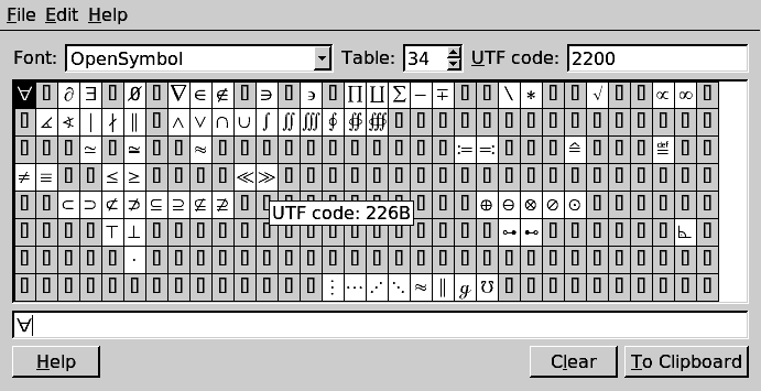 File:KCharSelect Mathematical Operators.png