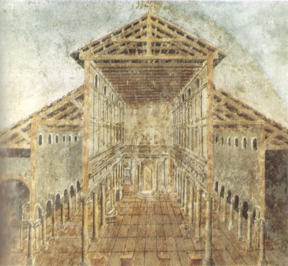 File:Affresco dell'aspetto antico della basilica costantiniana di san pietro nel IV secolo.jpg