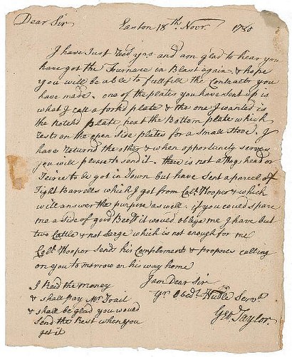 File:George Taylor signed autograph manuscript letter.jpg