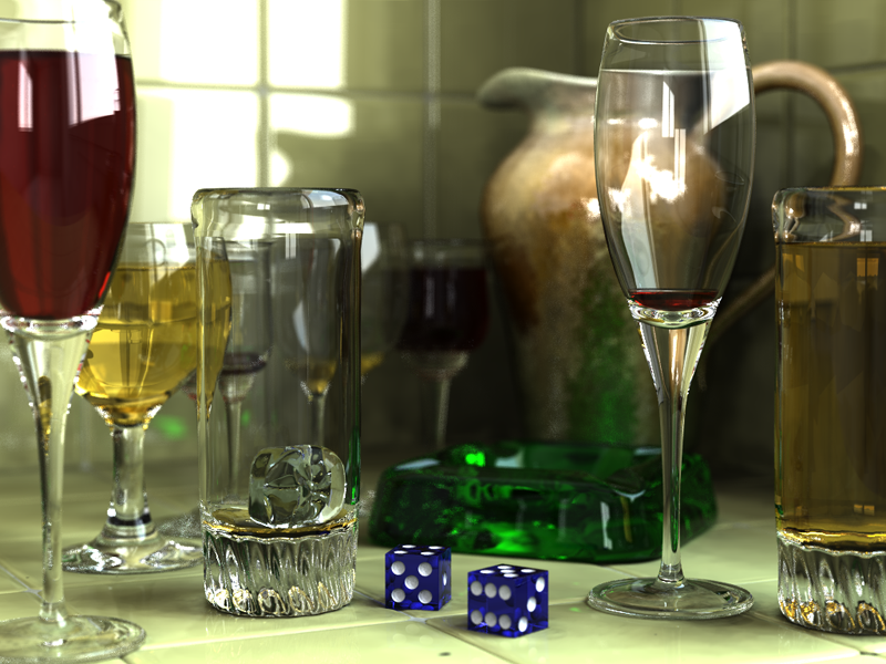 File:Raytraced image of several glass objects.png