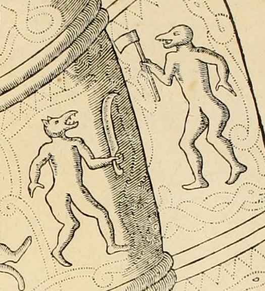 File:Gallehus horns, animal head characters.jpg