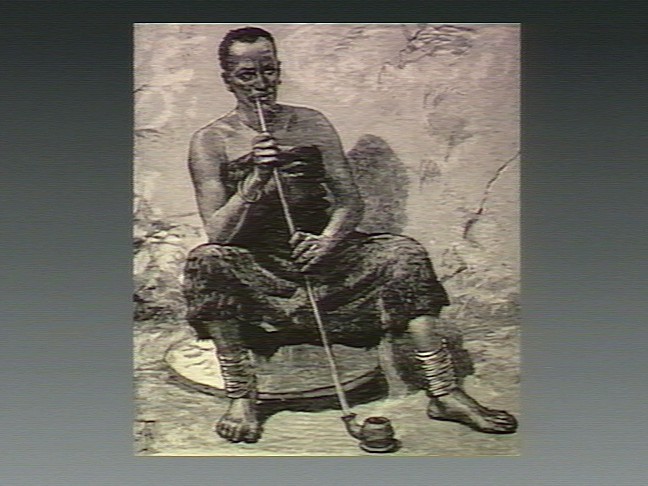 File:An African chief smoking a long-stemmed pipe. Wood-engraving Wellcome V0019298.jpg