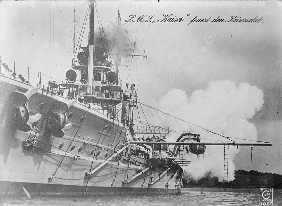 File:SMS Kaiser firing salute.jpg