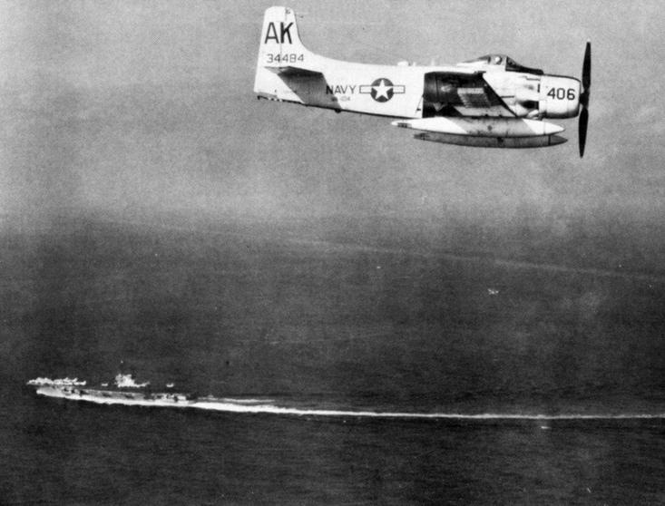File:AD-6 Skyraider of VA-104 in flight c1958.jpg