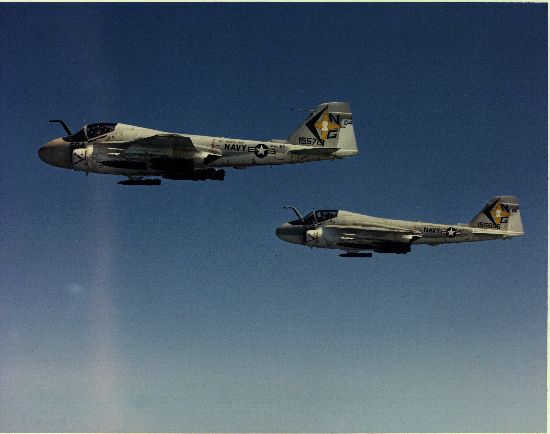 File:Two Grumman A-6A Intruders of VA-165 in flight, in 1973.jpg