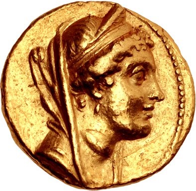 File:Gold coin of Cleopatra Thea as wife of Alexander I Balas.jpg