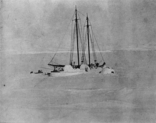 File:Schooner Bowdoin frozen in Arctic ice (1923).jpg