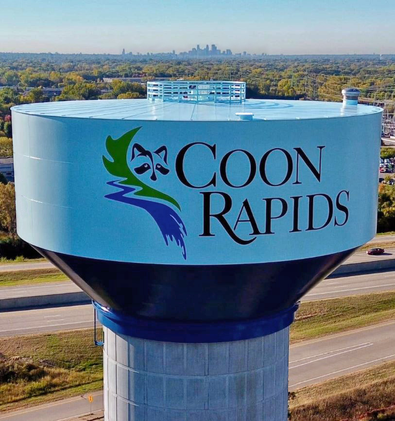 File:Coon Rapids Water Tower Looking Towards Downtown Minneapolis.jpg