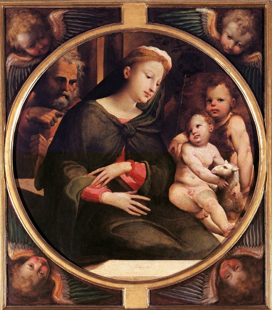 File:Beccafumi, Sacra Famiglia con san Giovannino e l'agnellino tra serafini.jpg