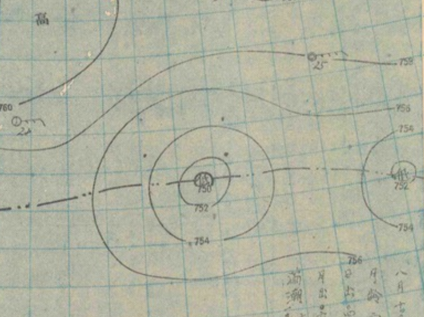 File:Tropical Storm Frances' Weather map on August 9, 1945.png