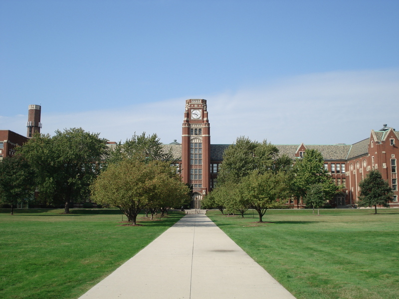 File:Lane Tech High School clock tower.jpg