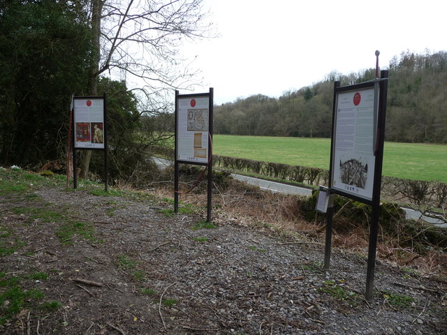 File:Interpretation boards on the Battle of Crogen (1165).jpg