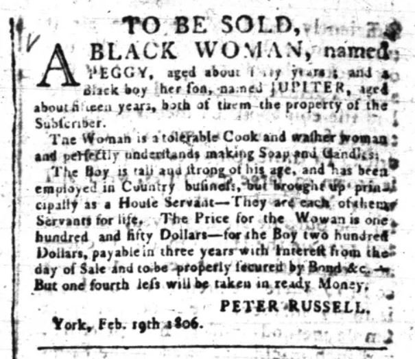 File:Upper Canada Slavery advertisement 1806.jpg