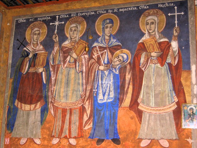 File:Sveti Varvara, Ekaterina, Petka i Nedela od Pobožje.jpg
