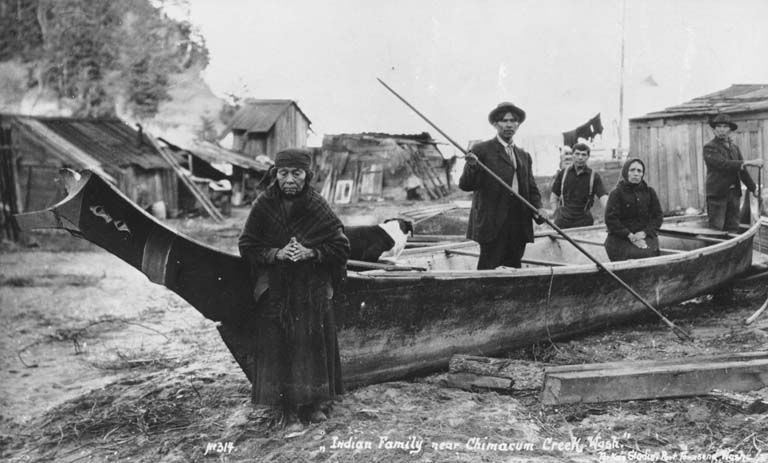 File:Klallam people near canoe.jpg