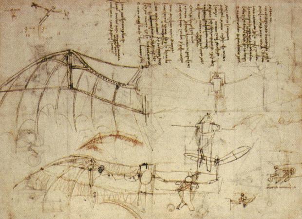 File:Leonardo Design for a Flying Machine, c. 1488.jpg