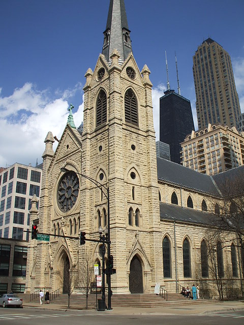 File:Gerald Farinas Holy Name Cathedral from Street.jpg