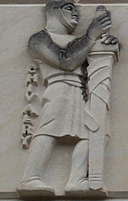 File:JW Sexton HS - Exterior - Auditorium Reliefs - Chivalry.jpg