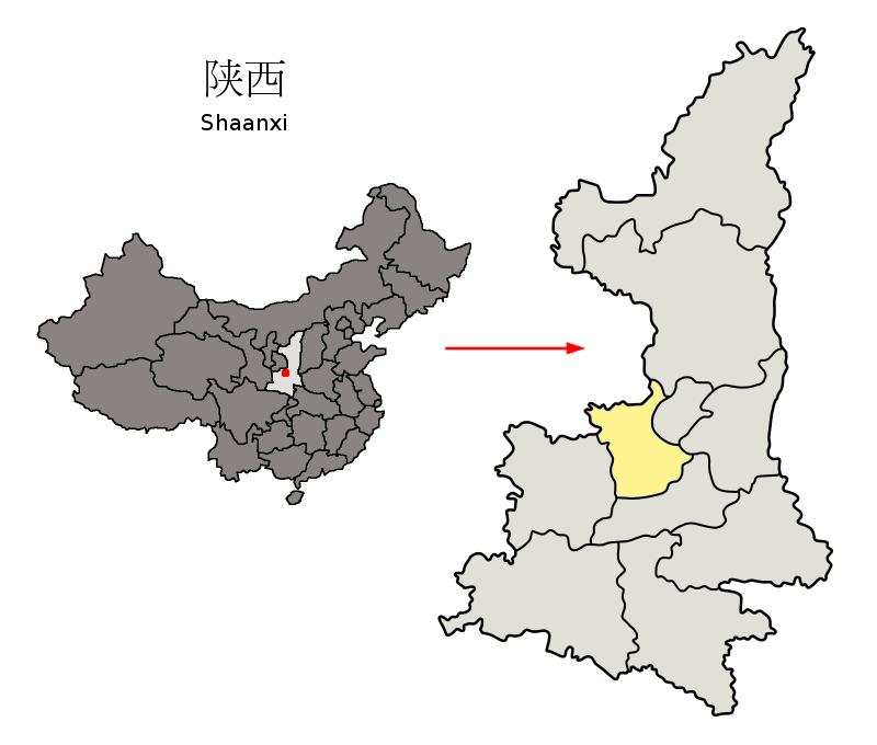 File:Location of Xianyang Prefecture within Shaanxi (China).png