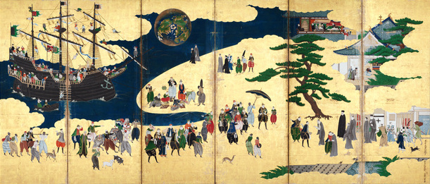 File:Arrival of the Nanban (Toshodaiji).jpg