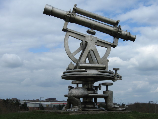 File:Terris Novalis, Theodolite sculpture, Consett - geograph.org.uk - 1818534.jpg