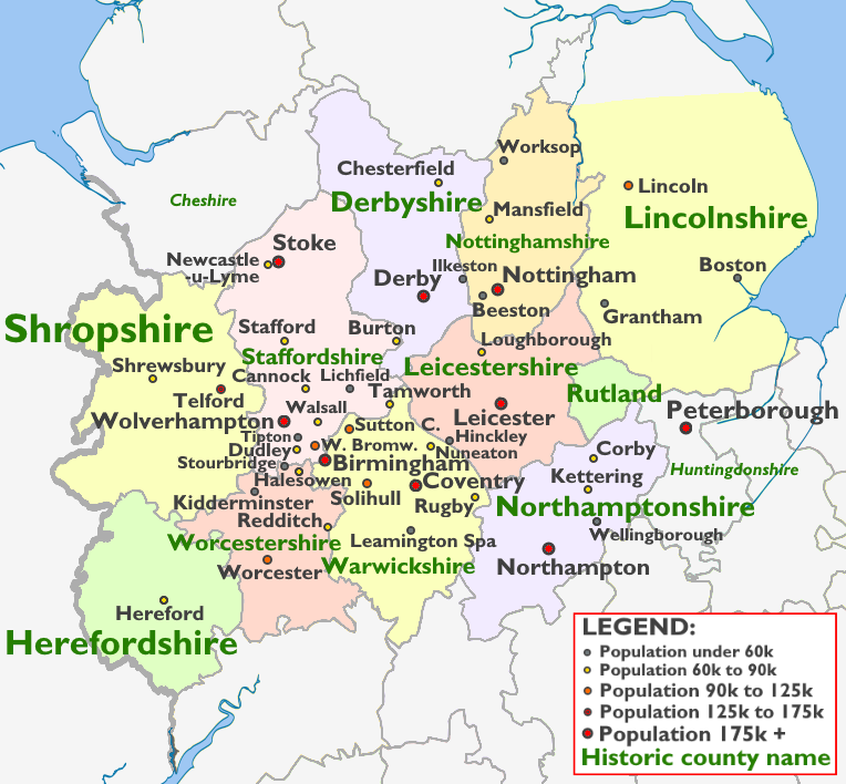 File:Map of the English Midlands with settlements and traditional counties.png
