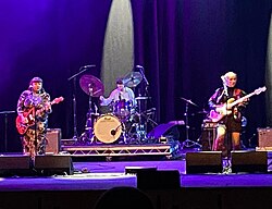 Adwaith performing at the Welsh Music Prize ceremony in Cardiff, 2022