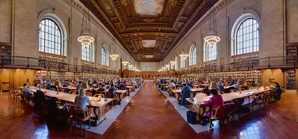 Rose Main Reading Room of the New York Public Library, by Diliff