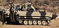 An OSV, visually modified M113 APC replicating a Soviet BMP at NTC, Fort Irwin, CA