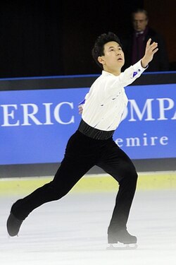 Denis Ten at the 2015 Trophée Éric Bompard
