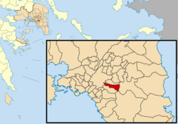 Location of Kaisariani