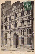 The synagogue in 1908 as it appeared on a postcard