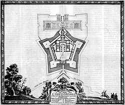 Plan of the castle from around 1655