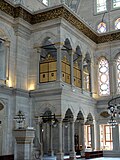 The hünkâr mahfili inside the 18th-century Nuruosmaniye Mosque in Istanbul