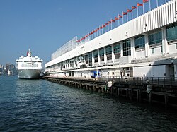 The cruise ship pier at Ocean Terminal is also a sea port of entry to Hong Kong. While the HK-Macau Ferry Terminal is a port of entry for travellers from other Chinese cities in the Pearl River Delta, the Ocean Terminal is a port of entry for visitors arriving by cruise ship from a wider range of jurisdictions.
