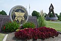The Avenue of Flags at the main entrance to Oral Roberts University.