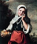 Mädchen mit Früchten und Blumen, Bartolomé Estéban Murillo, 1655-1660