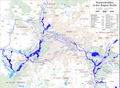 Map of waterways in the Berlin region